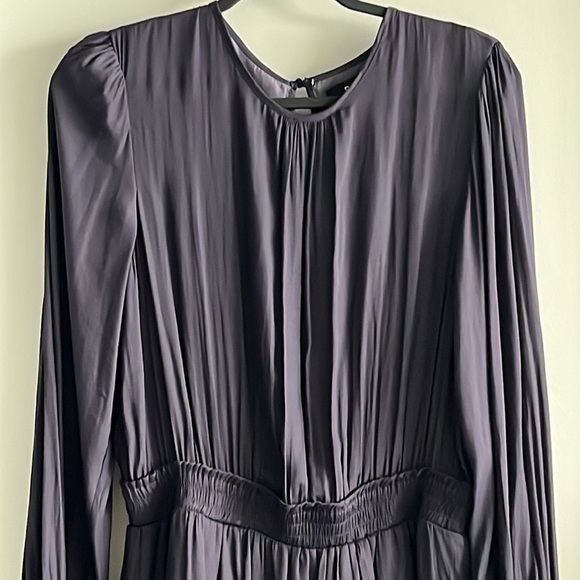 DO+BE Women’s Dress flowy long sleeve, dark purple mini skirt dress - Picture 6 of 13